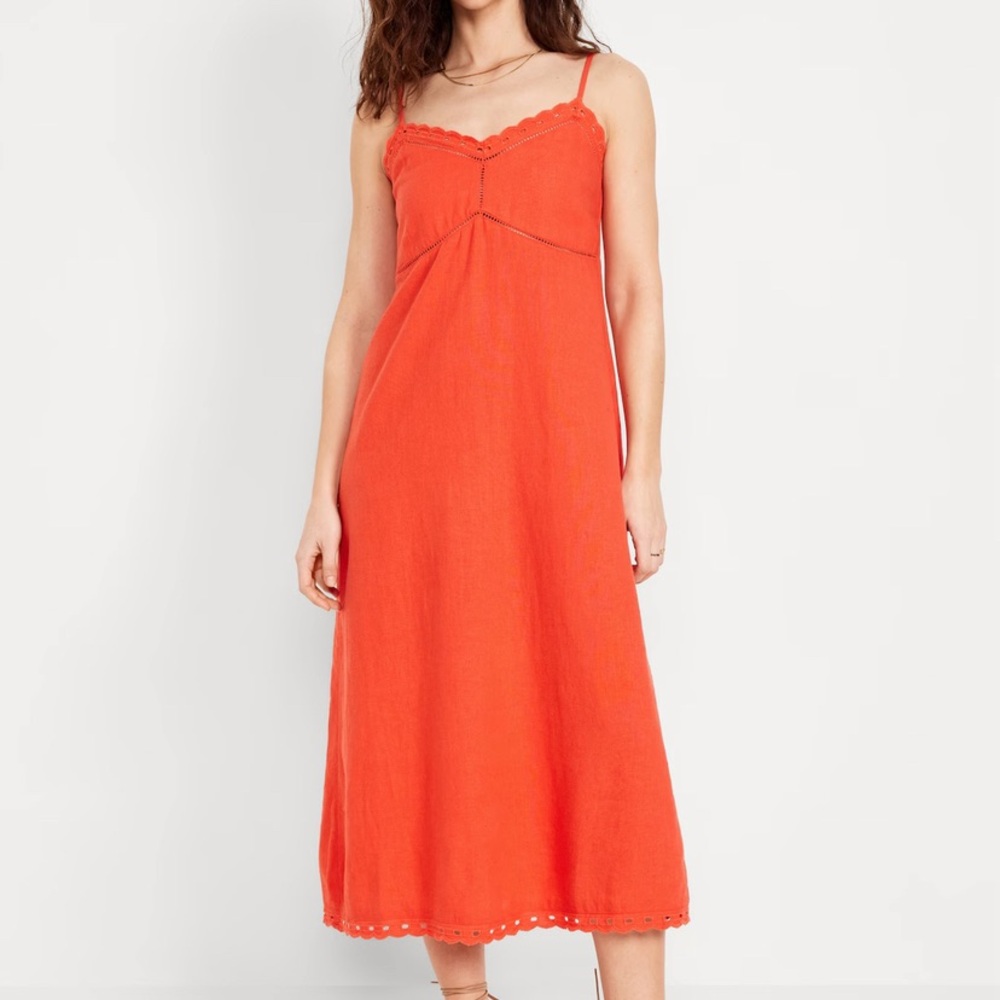 Linen Blend Maxi Dress